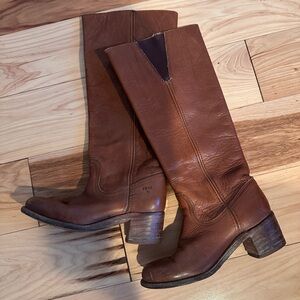 Frye Women's Brown Leather Heeled Boots